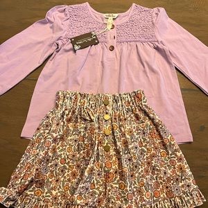 NWT Matilda Jane shirt and skirt